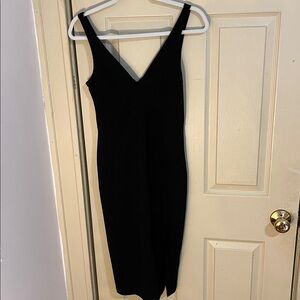 Lulu's Classic Black V-Neck Dress